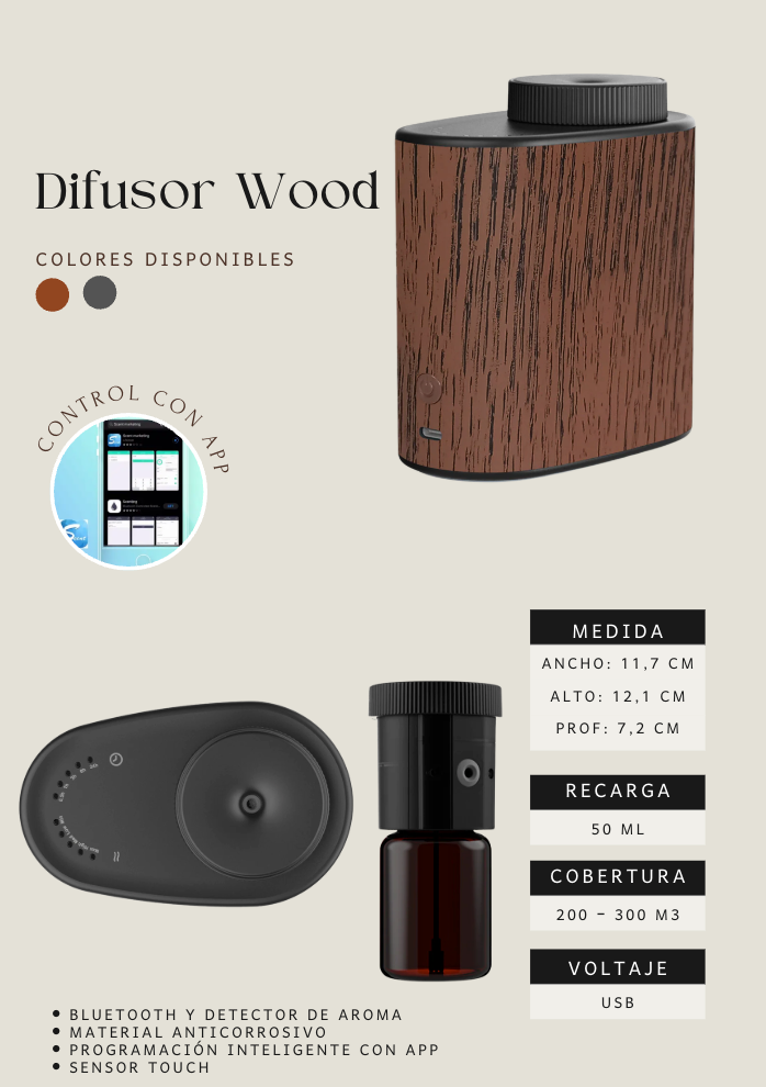 Difusor Wood y esencia 100 ml